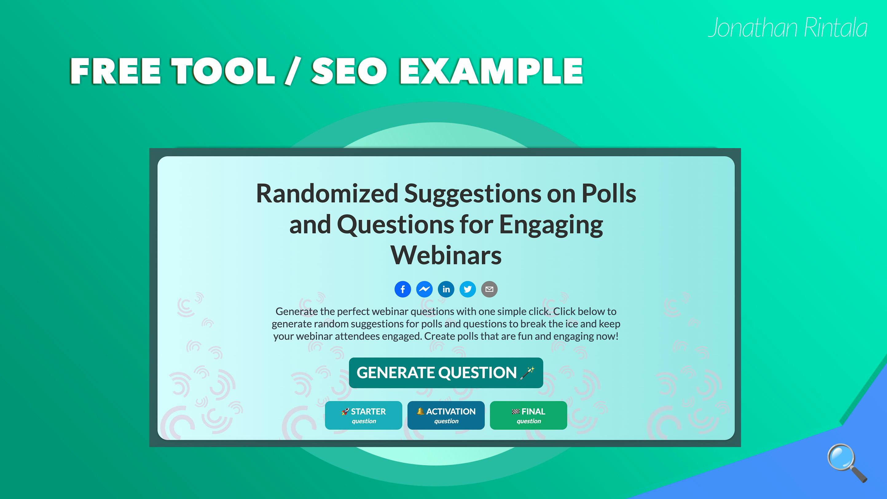 Using free tools as a SEO magnet - Example of polls generator