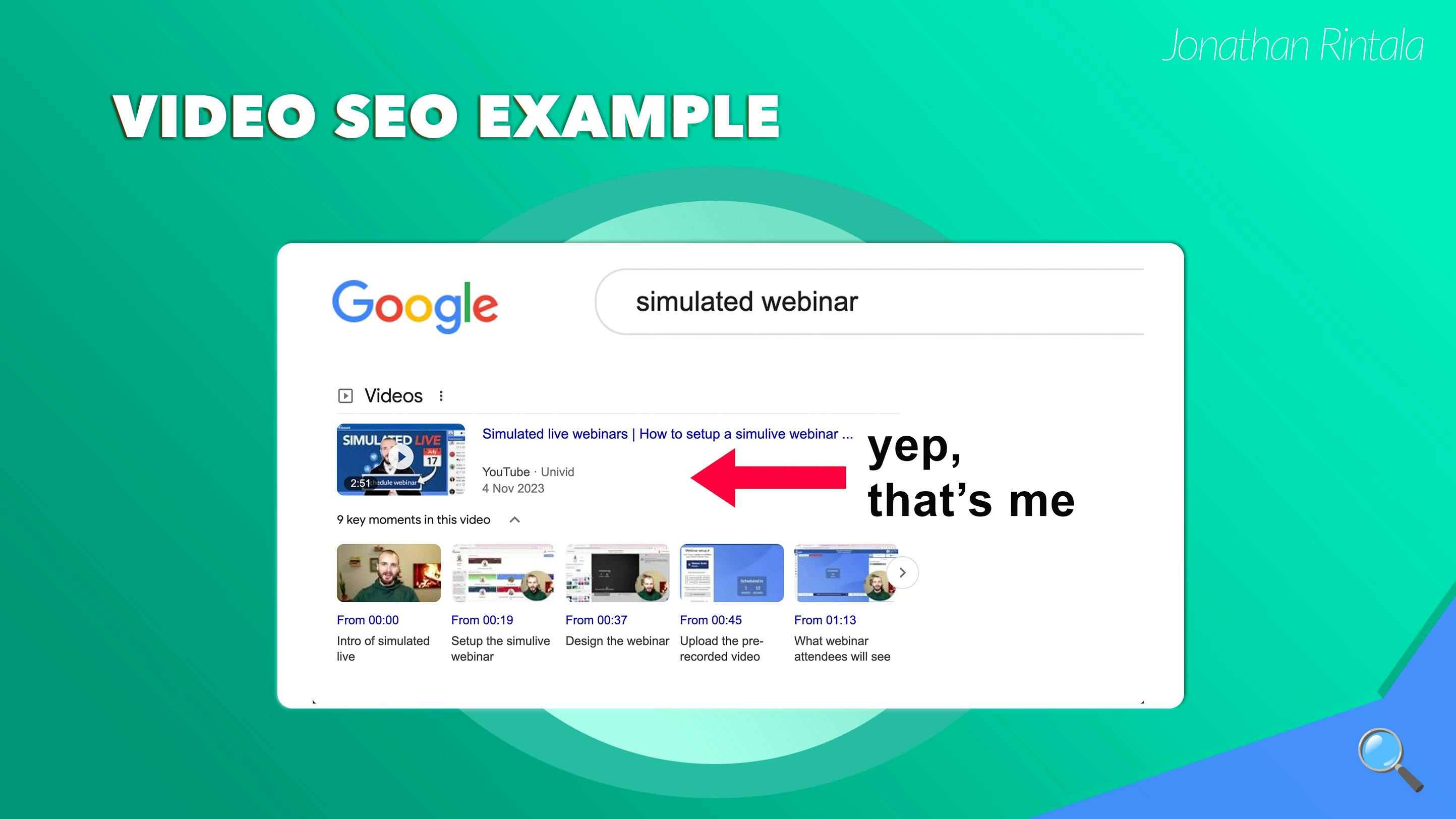 Video SEO Example - Rank on the SERP with Youtube videos